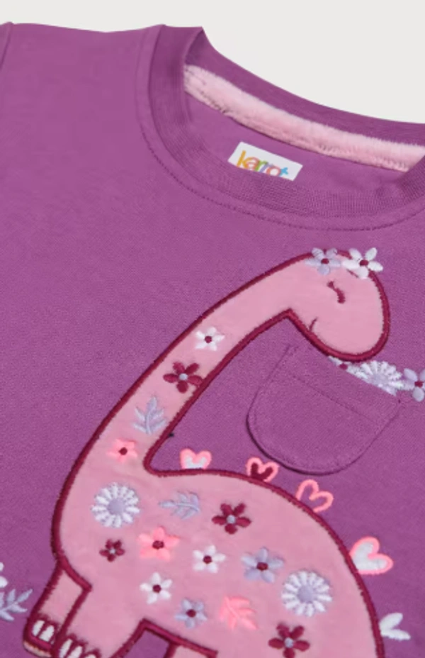 Karrot Solid Cotton Regular Fit Infant Girls Sweatshirt - 3-6 month