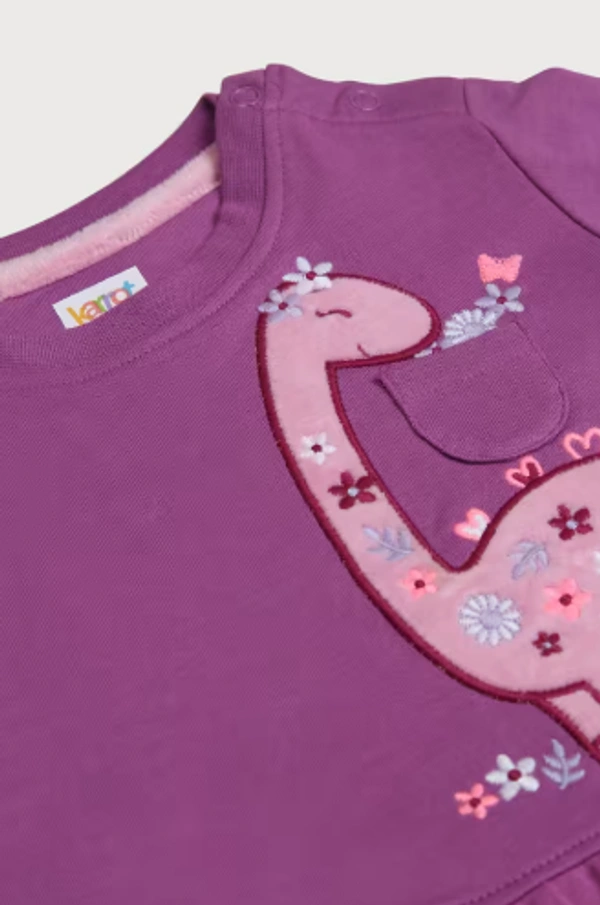 Karrot Solid Cotton Regular Fit Infant Girls Sweatshirt - 3-6 month