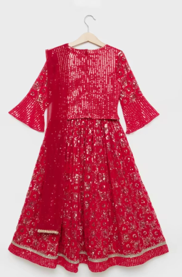 Karrot Solid Blended Fabric Regular Fit Girls Ethnic Set - 6-12 month