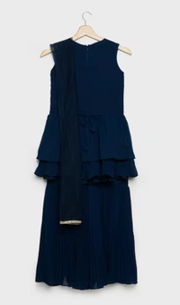 Stop Solid Blended Fabric Girls Ghaghara Choli Dupatta Set - 5-6 years