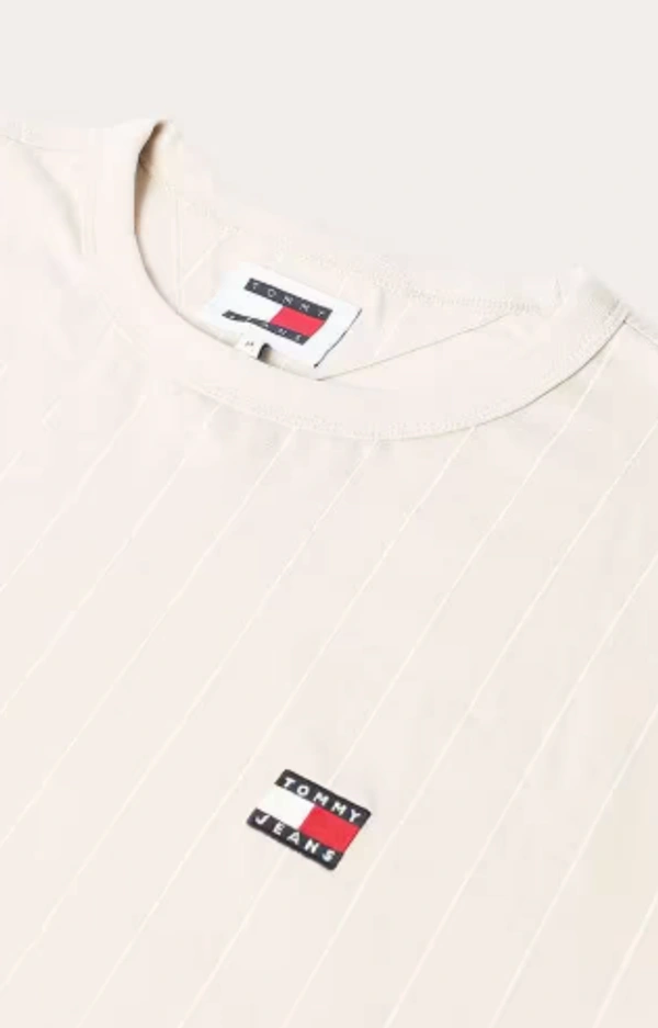 TOMMY HILFIGER Solid Cotton Round Neck Men's T-Shirt - XS