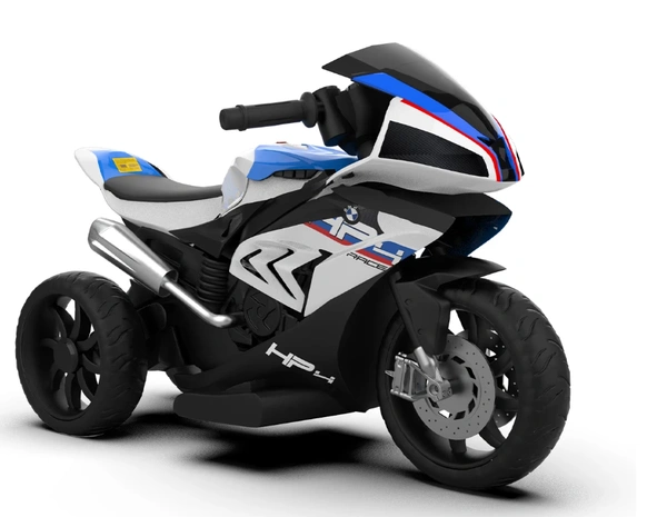 EMotorad Formula Fun BMW HP4 Ride-On Bike, White, 3Y+