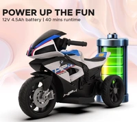 EMotorad Formula Fun BMW HP4 Ride-On Bike, White, 3Y+