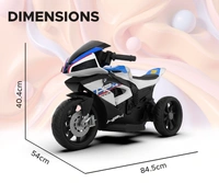 EMotorad Formula Fun BMW HP4 Ride-On Bike, White, 3Y+