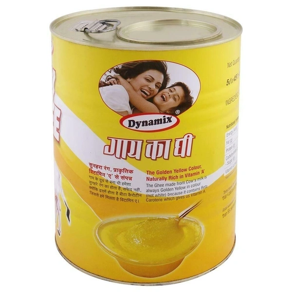 Dynamix Cow Ghee Tin (5 L): 4.51 kg - 5 L