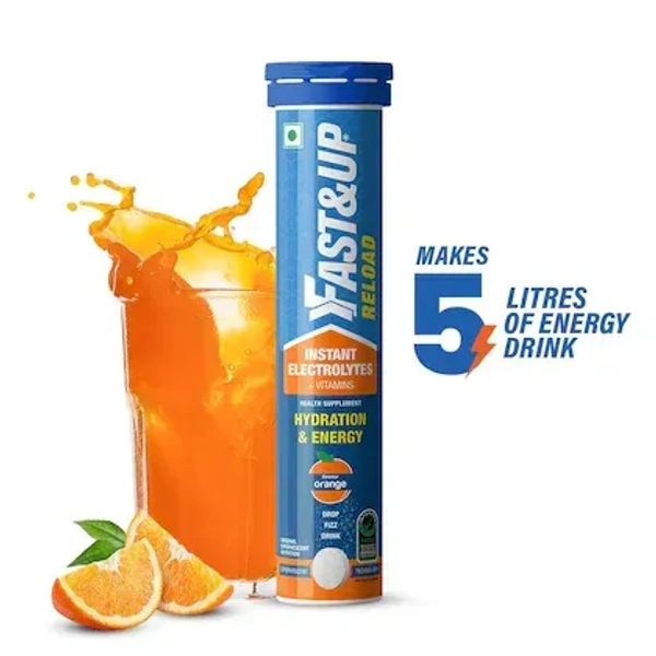  Fast & Up Reload Instant Electrolytes Tablet - Orange: 20 Unit - 20unit