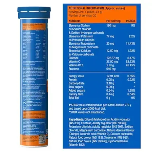  Fast & Up Reload Instant Electrolytes Tablet - Orange: 20 Unit - 20unit