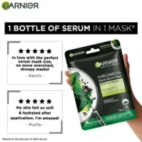 Garnier Black Serum Face Mask Pure Charcoal: 1 Unit - 1 unit