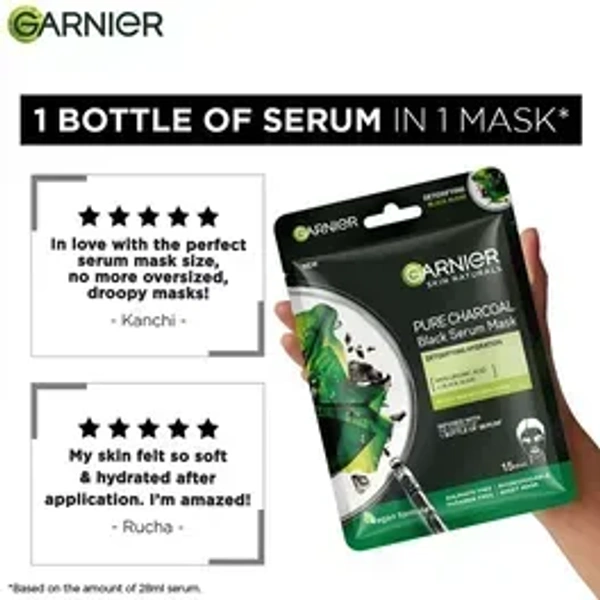  Garnier Black Serum Face Mask Pure Charcoal: 1 Unit - 1 unit