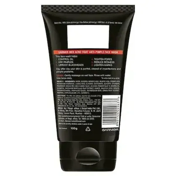Garnier Men Acno Fight Face Wash: 100 g - 100g