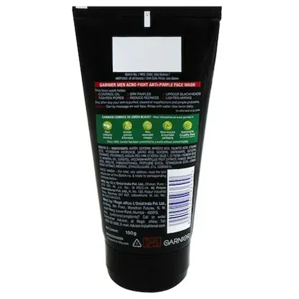 Garnier  Garnier Men Acno Fight Anti-Pimple Face Wash: 150 g - 150 g