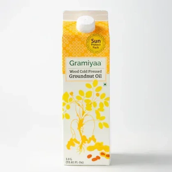 Gramiyaa Wood Cold Pressed Groundnut Oil (1 L): 910 g - 1L