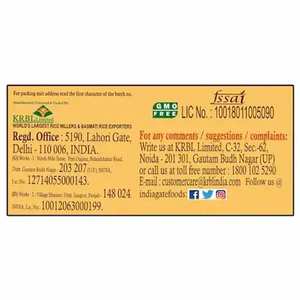  India Gate  India Gate Basmati Rice - Classic: 5 kgs - 5kg