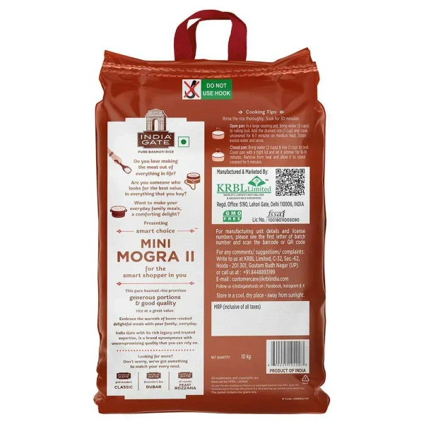 India Gate Basmati Rice - Mini Mogra-II - Kanki (Broken): 10 kg - 10kg
