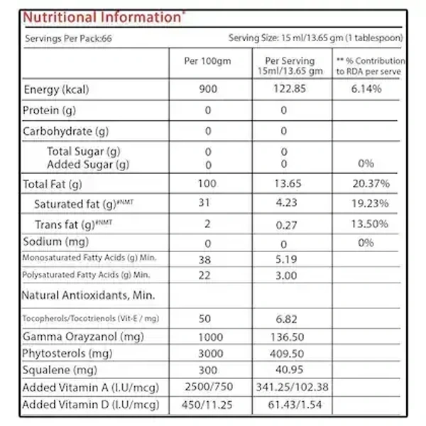 Kings Rice Bran Physically Refined Rice Bran Oil: 840 g - 840g