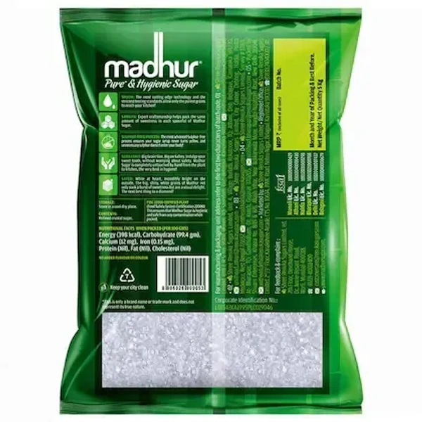 Madhur Pure & Hygienic Sugar: 5 kgs - 5kg