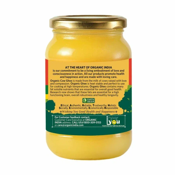 Organic India Organic Cow Ghee (500 ml): 454.65 g - 500G