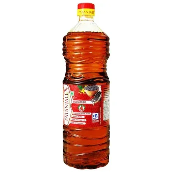 Patanjali Kachi Ghani Mustard Oil (1 L): 910 g - 1L