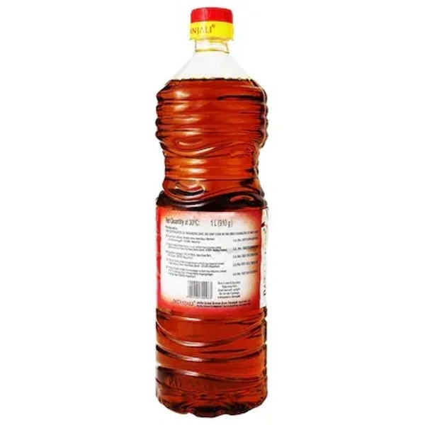 Patanjali Kachi Ghani Mustard Oil (1 L): 910 g - 1L