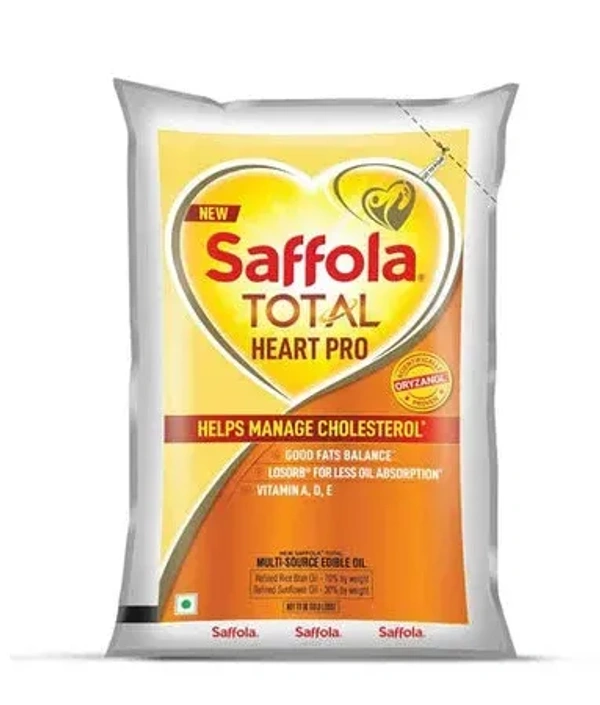 Saffola Total Pro Heart Conscious Oil Pouch (1L): 910 g - 1L