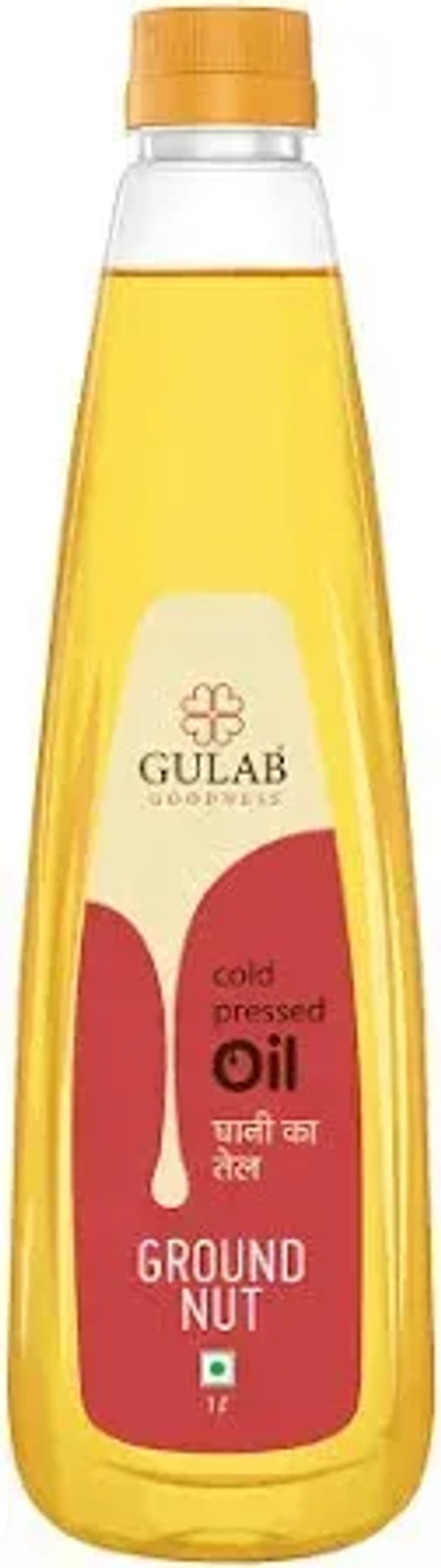 Gulab Cold Pressed Groundnut Oil Bottle: 1 L - 1L