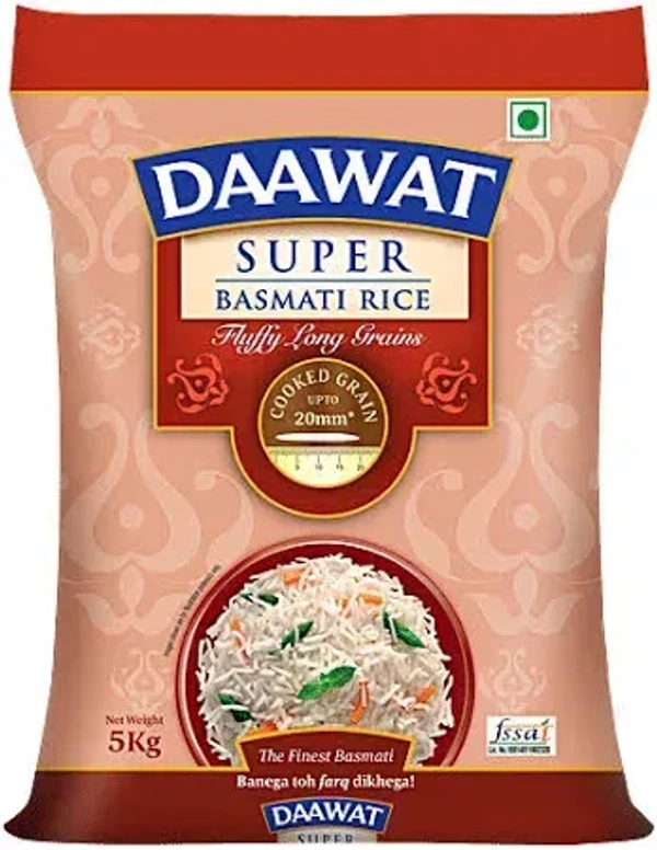 Daawat Super Basmati Rice: 5 kgs - 5kg