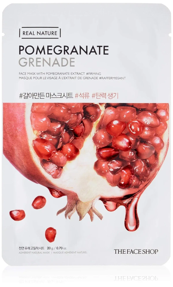  The Face Shop Real Nature Pomegranate Sheet Mask: 20 g - 20