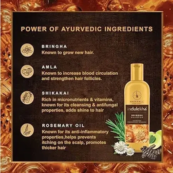 Indulekha Bringha Shampoo Ayurvedic Proprietary Medicine For Hair Fall: 200 ml - 200ml