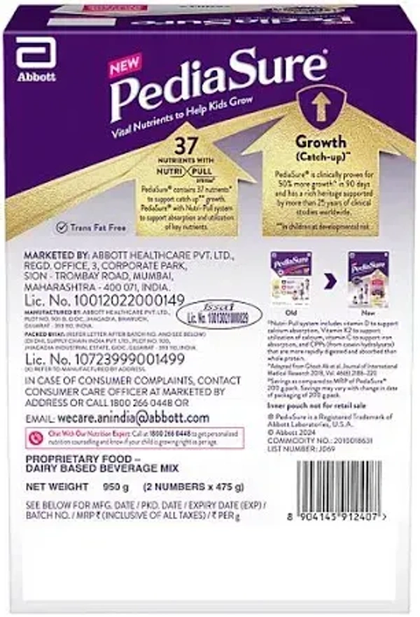 Pediasure Vanilla Flavour: 950 g - 950G