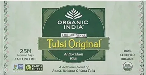 Organic India Tulsi Green Tea - Classic: 25 Tea-Bags - 25 Tea-Bags