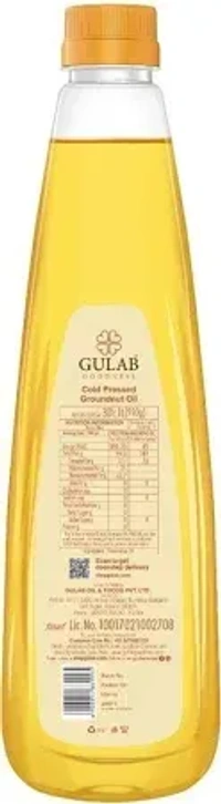 Gulab Cold Pressed Groundnut Oil Bottle: 1 L - 1L