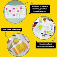 Aroohi Mart Post-It Cube - 4 Colour Sticky Notes: 1 Unit - 1 Unit