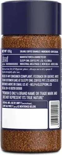 Sleepy Owl Premium Instant Coffee Original: 100 g - 100G