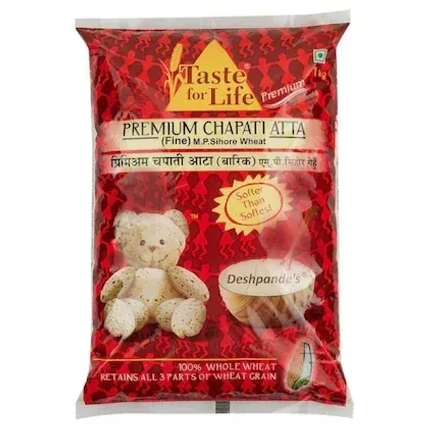Taste For Life MP Sihore Chapati Fine Wheat Atta: 1 kg - 1kg