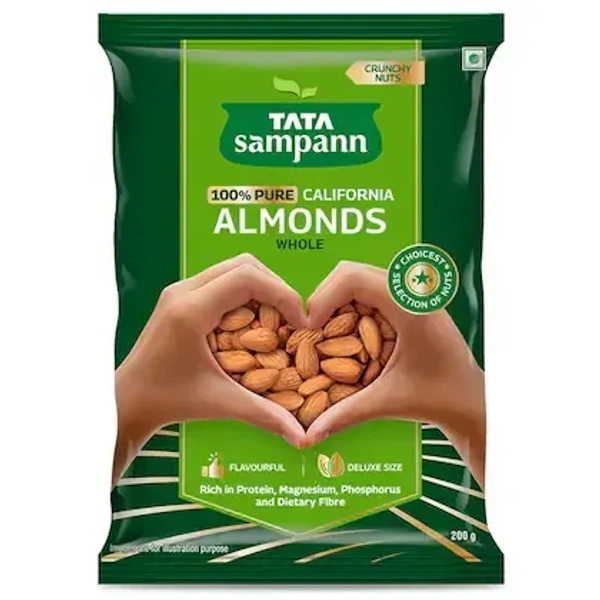 Tata Sampann Tata Sampann California Almonds Whole: 200 g - 200g