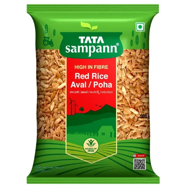 Tata Sampann Red Rice Aval Poha: 500 g - 500g