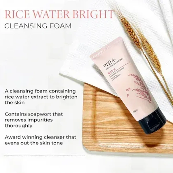 The Face Shop Rice Water Bright Foaming Cleanser: 100 Ml - 100ml