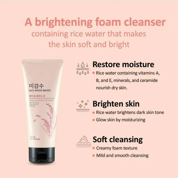 The Face Shop The Face Shop Rice Water Bright Foaming Cleanser: 150 Ml - 150ml