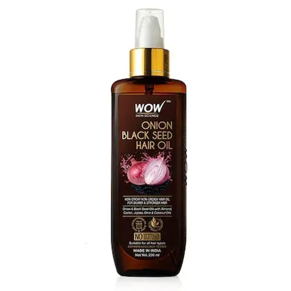 WOW Skin Science WOW Onion Black Seed Hair Oil: 200 ml - 200ml