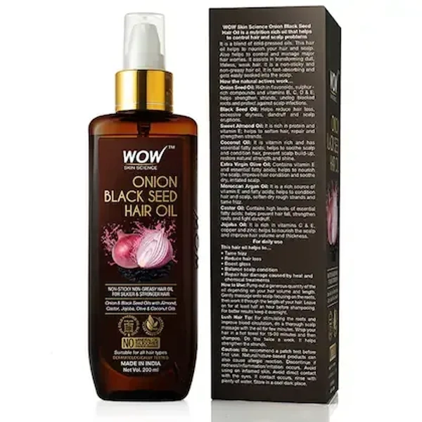 WOW Skin Science WOW Onion Black Seed Hair Oil: 200 ml - 200ml