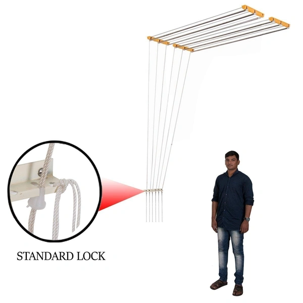 Wudore Cloth Drying Hanger in 6 lines I Luxury - 8 Feet