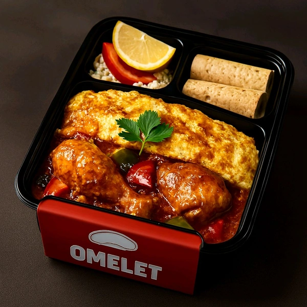 Chicken Dibba + 4 Chapati + Half Rice ( Combo Meal )