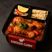 Chicken Dibba + 4 Chapati + Half Rice ( Combo Meal )