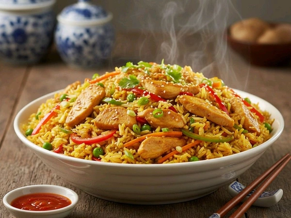 Chicken Singapore Fried Rice