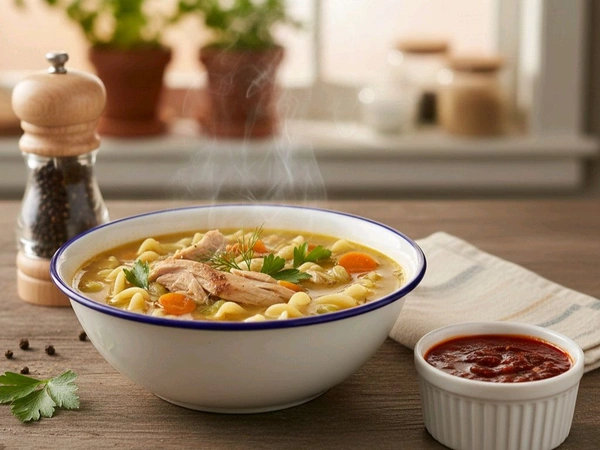 Chicke. Noodles Soup