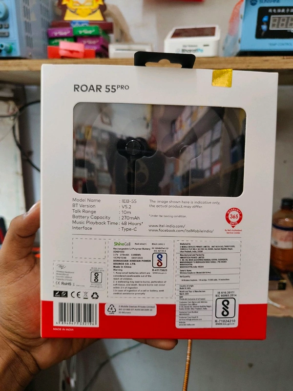 ITEL ROAR 55 PRO NECKBAND - Black, 365 Days By ITEL Service Centre