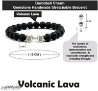 SBSONSCREATION Alloy Beads Silver Bracelet - Black, Free Size