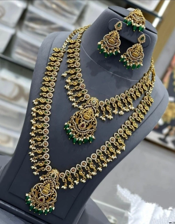 nakshi combo with green beeds