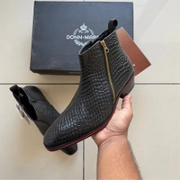 LEATHER CROCO CHELSEA - UK 10