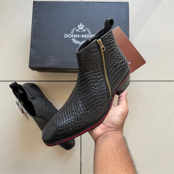 LEATHER CROCO CHELSEA - UK 10